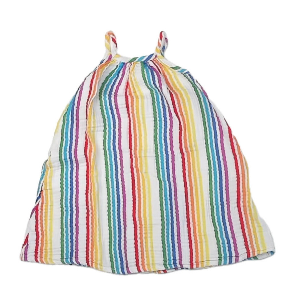 Primary.com Girls Striped Dress size: 4-5T
